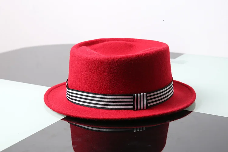 Новая европейская осенне-зимняя мужская фетровая шляпа в английском стиле, Мужская шерстяная фетровая шляпа в винтажном стиле