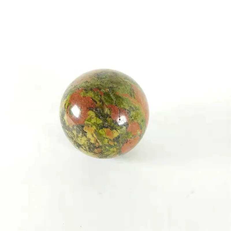 

Beautiful color 4cm Flower Green Quartz gemstone polished Crystal Ball Sphere For Healing