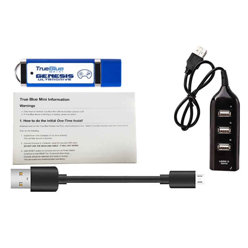 Лучшая портативная мини-игровая палка Ultradrive для игр True Blue Genesis Mega Drive (включает в