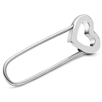 

Original Me Safety Pin With Love Heart Brooch Pendant Beads Fit 925 Sterling Silver Charm Bracelet Bangle DIY Jewelry