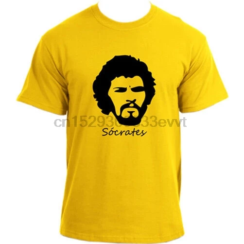 Бразильская футбольная Ретро футболка Socrates Midfielder 70s | Мужская одежда