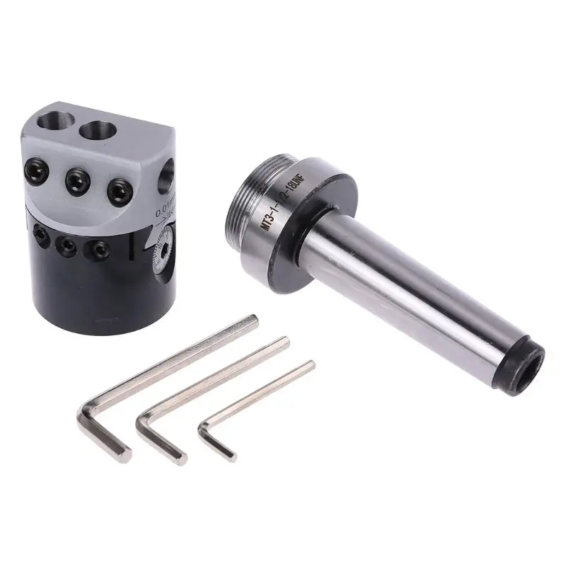 

1set Boring Bar Shank 50mm MT3-M12 Universal Usage With 2 Inch Boring Head Morse Taper For Lathe Milling Tool