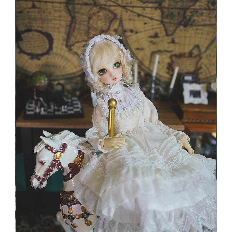 Платье BJD 1/3 1/4 bjd светильник белое винтажное платье для 1/6 гигантская кукла