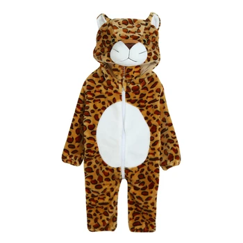 

Cartoon Toddler Boys Girls Baby rompers Winter children cute Animal Hoodie Flannel warm soft zipper Jumpsuit Outfits Clothes A40