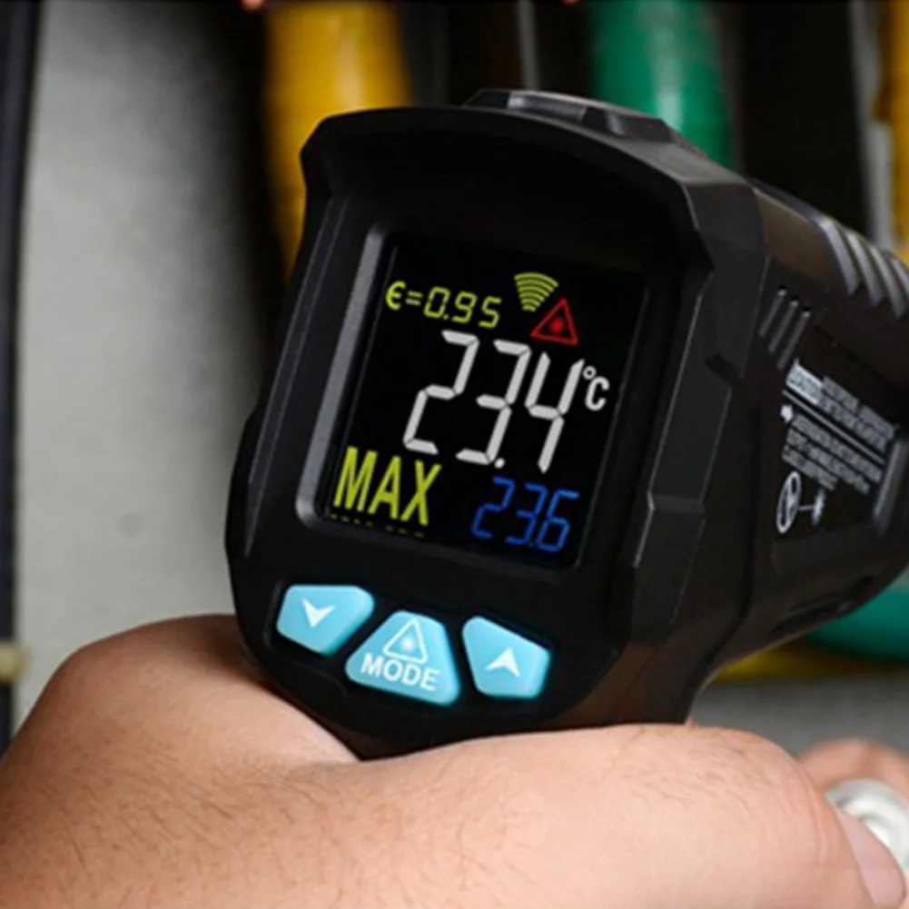 Non- Outdoor Handheld Portable LCD Display Digital Infrared Thermometer Emissivity Adjustable Humidity Meter Industry
