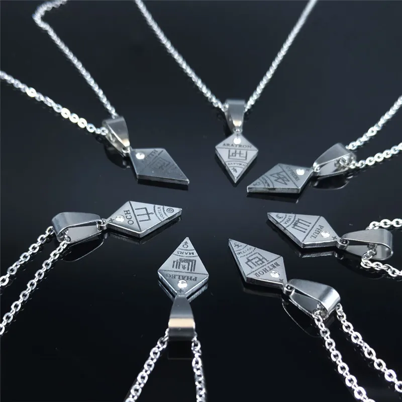 Ожерелье с подвеской из нержавеющей стали 7 шт.|Ожерелья подвеской| |