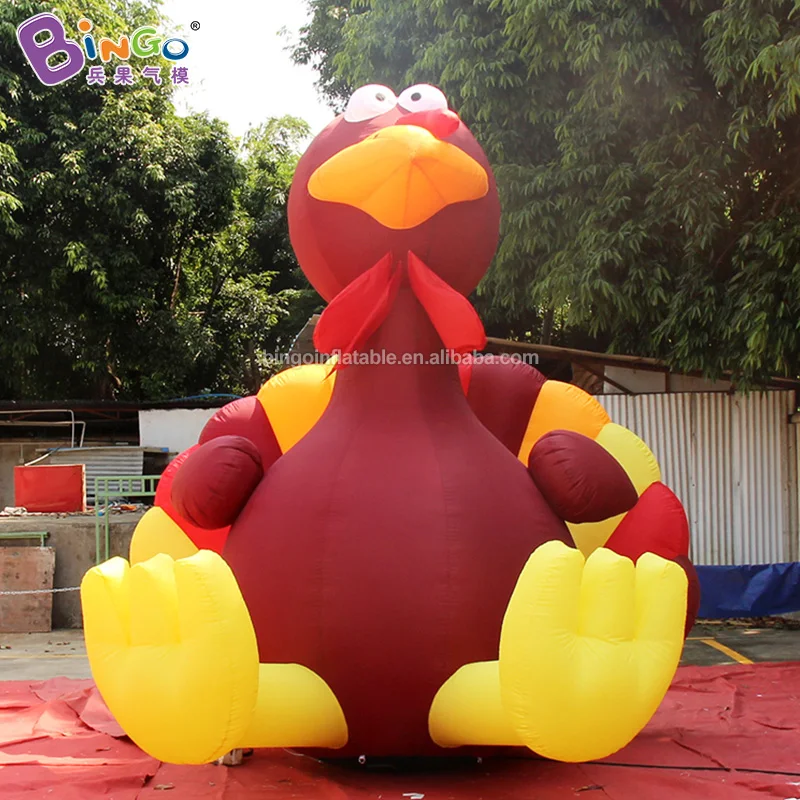 

Personalized 3.6x3x3.7m inflatable Turkey cartoon display / inflated bespoke turkey model for Thanksgiving day toy