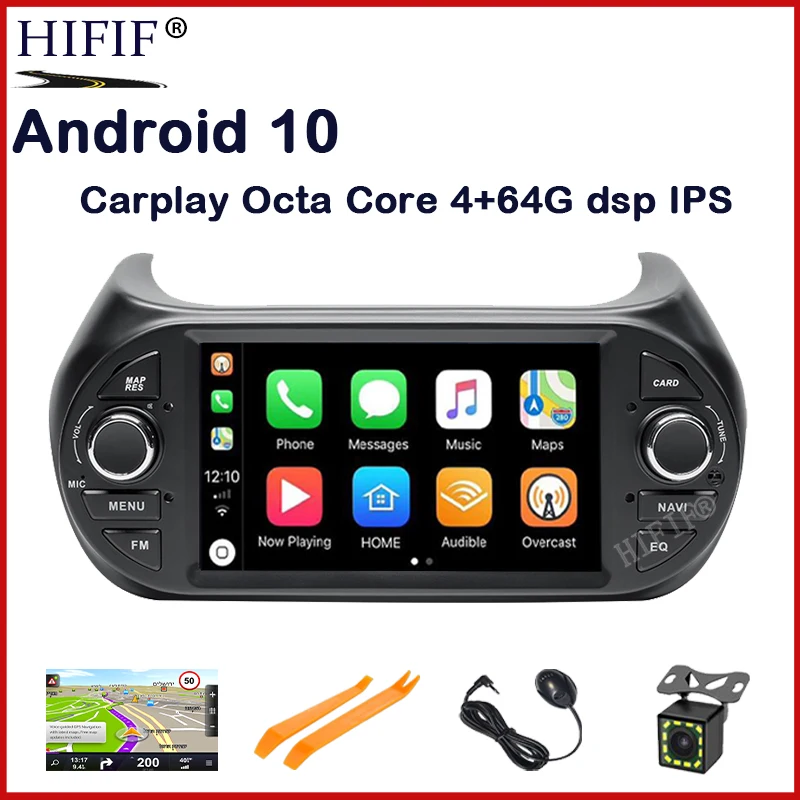 

Мультимедийный плеер PX5, автомагнитола на Android 10, с 7 "экраном, GPS, 4 Гб ОЗУ, 64 Гб ПЗУ, для FIAT/Fiorino/Qubo/Citroen/Nemo/Peugeot/Bipper, Типоразмер 1DIN