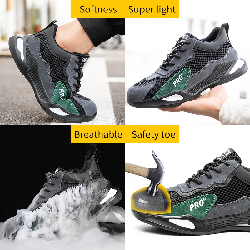 Safety Work Shoes Construction Men Outdoor Steel Toe Cap Shoes Men Puncture Proof Lightweight Safety Boots safety shoes,men shoes