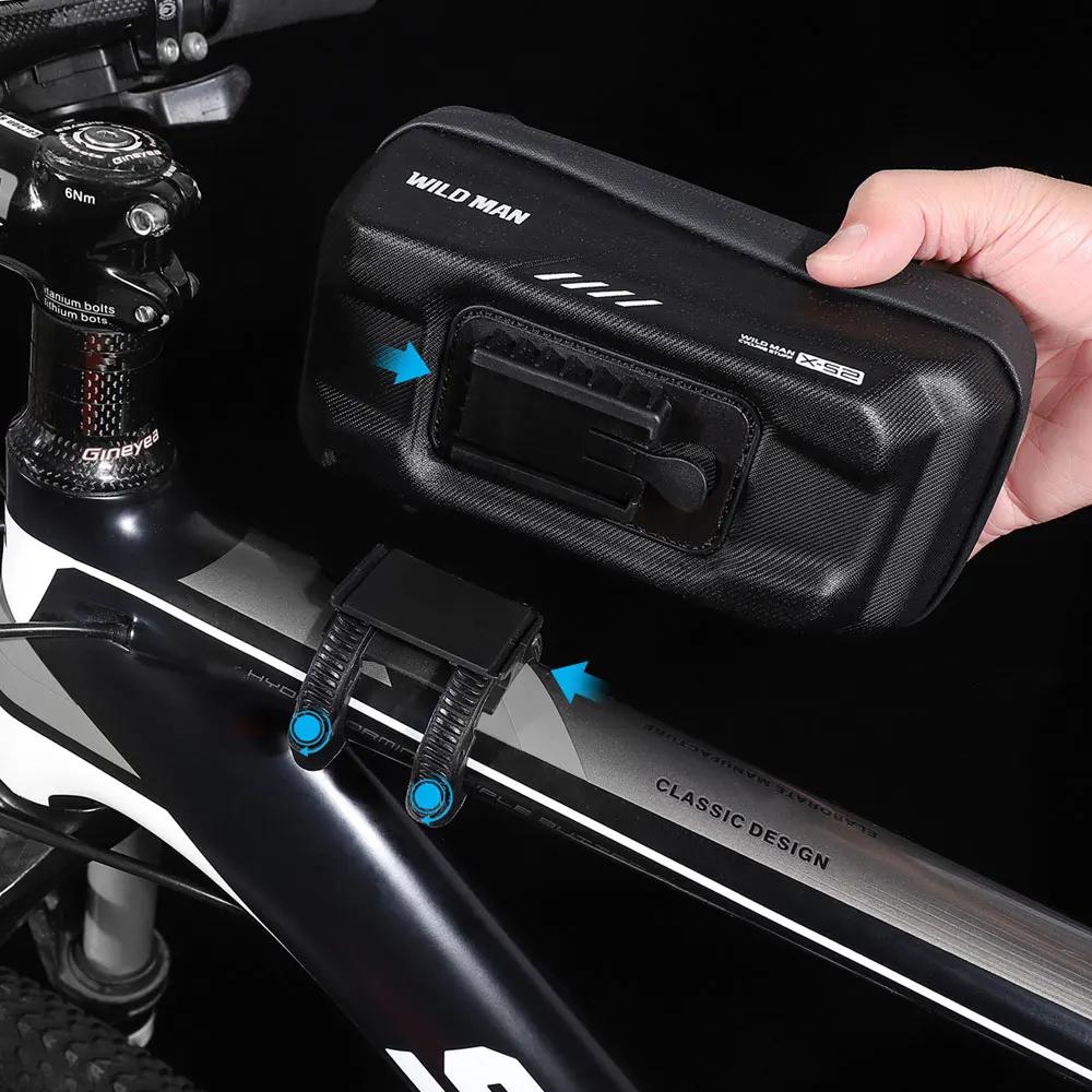 Sacoche De Cadre RockBros 1.5L étanche Avec Porte-téléphone Pour Vélo/VTT
