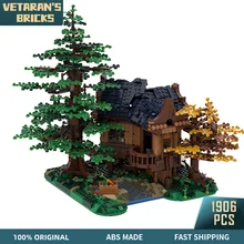 

MOC Modular City Lake House Cabin Riverside Village Scene Construction Model Building Block Sets Bricks Toy Kid Christmas Gift