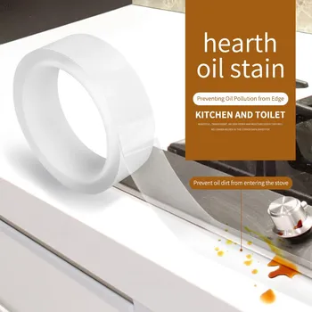 

Kitchen Sink Waterproof Mildew Strong Self Adhesive Tape Bathroom Door Window Gap Corner Transparent Seal Tape Nano Tape