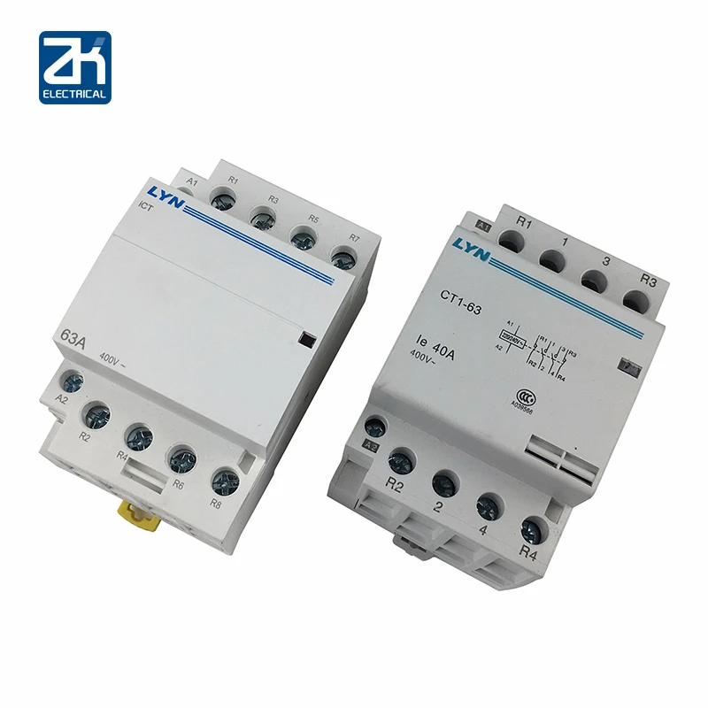 

CT1 4P 32A 40A 63A AC Contactor household contactor 110V 4NO 2NO2NC 50/60Hz 35mm din rail
