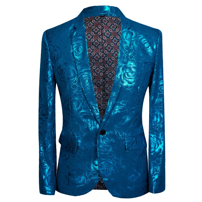 AntonioRicci 3D Printed 2 Pieces Fashion Men Suit Slim Fit Blue Rose Printing Tuxedo Groom Suits For Men Wedding Costume Homme AntonioRicci 3D Printed 2 Pieces Fashion Men Suit Slim Fit Blue Rose Printing Tuxedo Groom Suits For Men Wedding Costume Homme