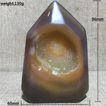 

natural Agate geode quartz crystal wand point Home furnishing decoration stone Crystal rod column tower
