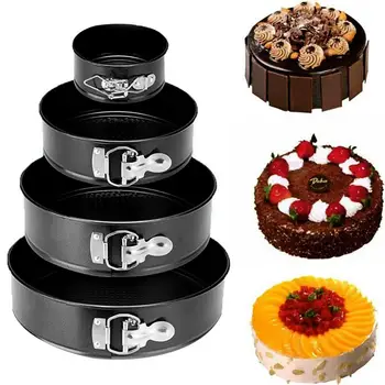 

Non-stick Cake Pans Metal Baking Pan Removable Base Cake Moulds Round Shape Baking Mold Baking Moulds Bakeware Kitchen Tools