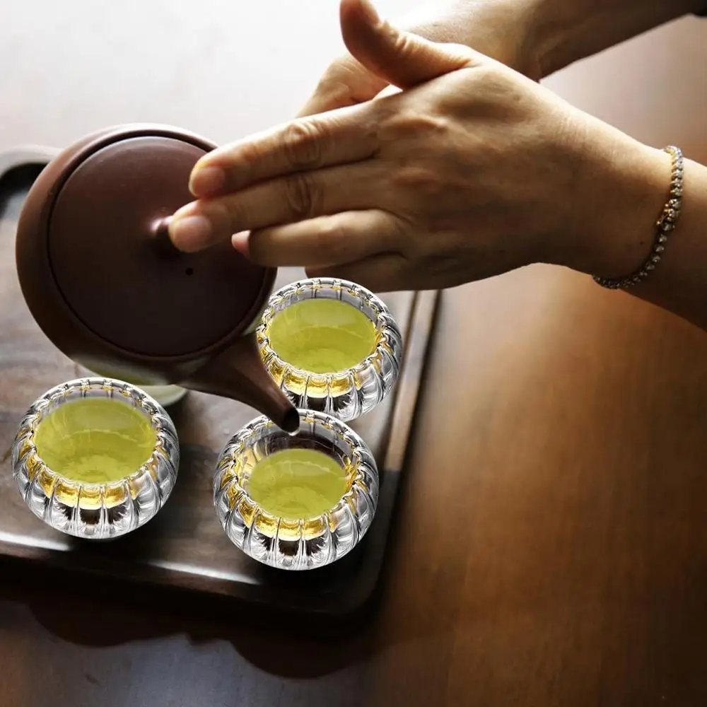 10 стеклянная чашка тыквы двухслойная прозрачная с изображение молока двойная