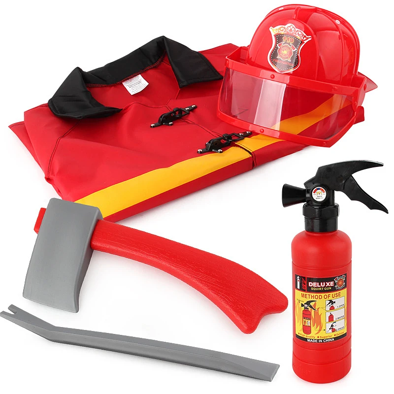 Mochila de bomberos para niños, accesorios profesionales, pistola de agua pulverizadora, juguetes educativos para fiesta de verano