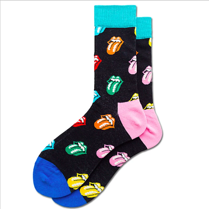 Мужские гольфы хлопчатобумажные забавные носки для мужчин, новинка, Повседневное платье, носки, Цветные счастливые носки, уличная одежда с рисунком, длинные носки для мужчин - Цвет: 13
