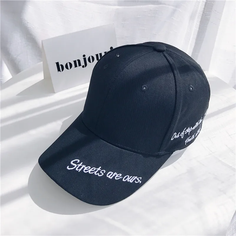 New Fashion Black Hat Women Korean Couple Hip Hop Baseball Caps Men Sun Hat Student Cap Gorra Hombre Snapback Embroidery 2020    (13)