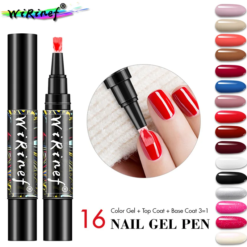 Wirinef 5ml One Step Nail Gel Polish Pen Uv Nail Gel Pen Varnish Nail Art Manicure Soak Off Gel