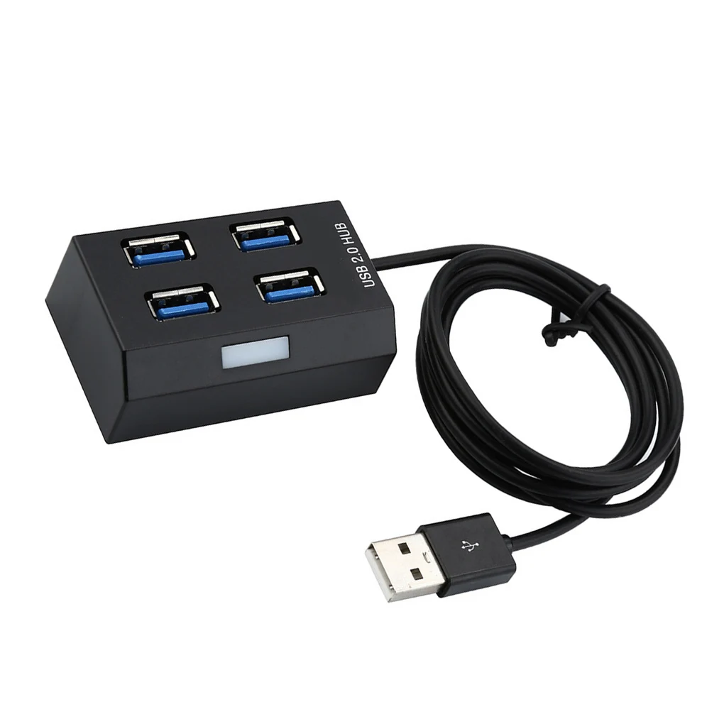 

High Speed USB Hub Computer Laptop 1-drag-4 USB 3.0 Portable Splitter Adapter LED Indicator Light