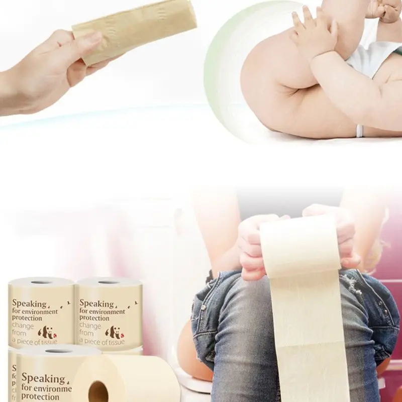 

10 Rolls Toilet Paper 3-Layers Thickened Household Bath Tissue Towels