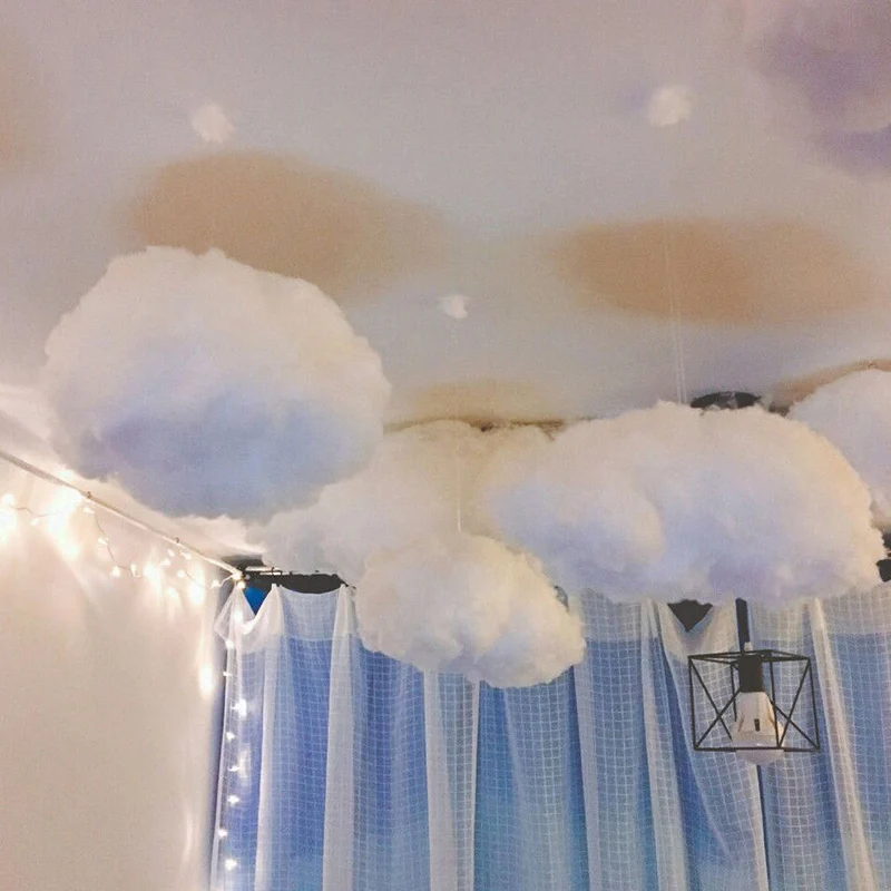 3d Artificial Clouds Cotton Fake White Cloud Home Stage Wedding Party Prop  Kids Birthday Party Shopping Mall Decorations - Party & Holiday Diy  Decorations - AliExpress