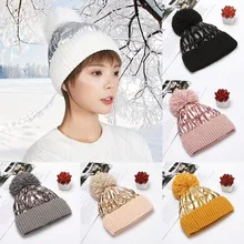 Мода czapka zimowa женская шапка chapeu зимняя шапка invierno воротник плюс дикая Толстая вязаная теплая шапка бини капот femme hiver# C10