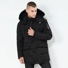 Утолщенная зимняя куртка мужская с капюшоном Тонкая Европейская парка Hombre длинная куртка пальто Мужская ветровка парки хлопок молодежная одежда