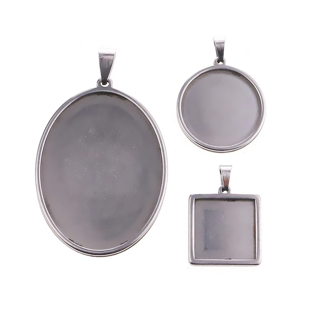 Cabochon Base Setting Bezel Tray Charm Pendants  Pendant Cabochon Settings  Oval - 50 - Aliexpress