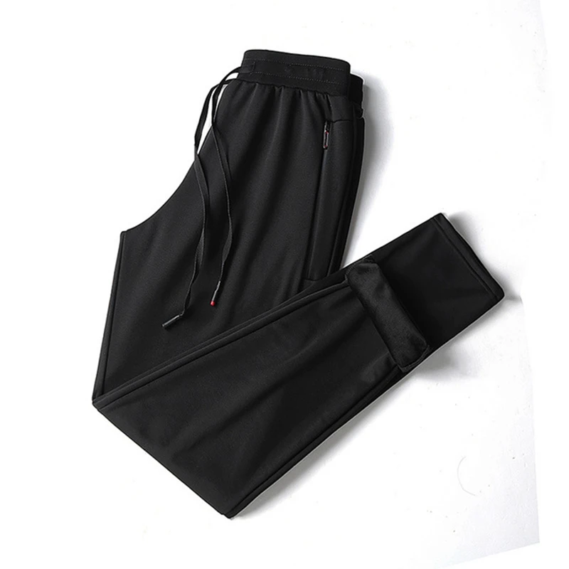 Winter men's sports trousers soft compound male trousers loose mouth plus size 8XL 7XL 6XL 5XL sweatpants