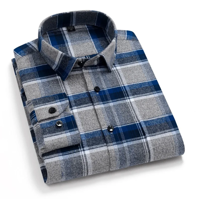 Английские стильные мужские однобортные рубашки с длинным рукавом Camisa, дышащие клетчатые повседневные рубашки из чистого хлопка