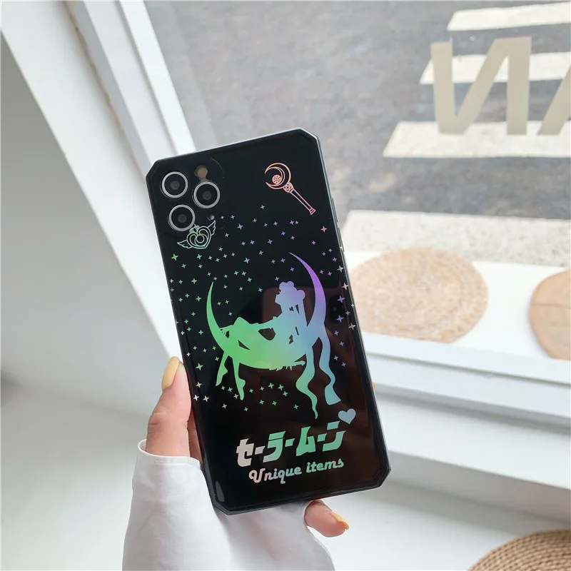 Чехол для телефона Laser Сейлор Мун iPhone 7 8 Plus X XS Max Xr 11 Pro мягкий силиконовый IMD чехол