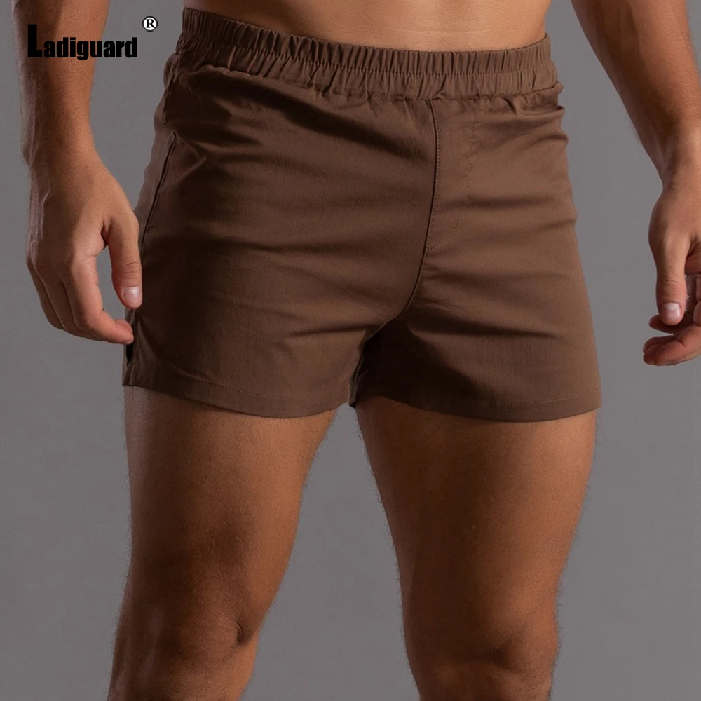 Ladiguard Plus Size Men Fashion Leisure Shorts 2022 Summer New Sexy Elastic Waist Skinny Shorts Male Casual Beach Short Pants best casual shorts for men