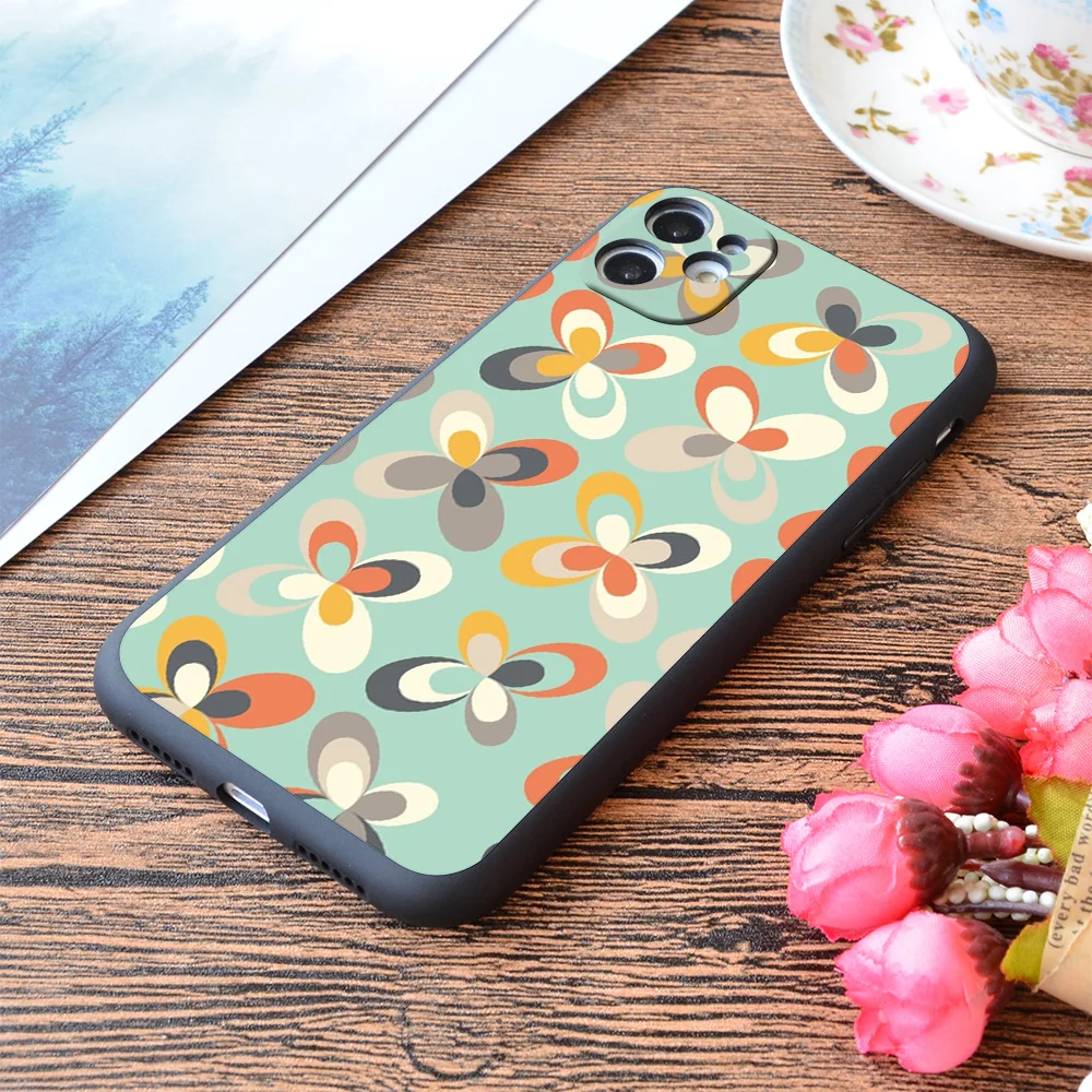 

For iPhone Retro Seasons 03 Spring Vibes Print Soft Matt Apple iPhone Case