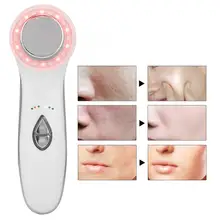 Ультразвуковая высокочастотная вибрация ионное массажное устройство для красоты цвет света омоложение кожи уход за лицом