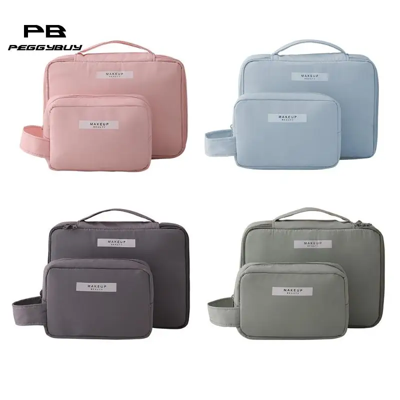 

Candy Color Cosmetic Storage Bags Women Travel Handbag Zipper Wash Clutch