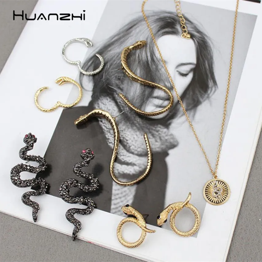HUANZHI 2019 новые реалистичные змея различные формы металла модные крутые девичьи