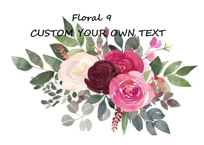 Floral 9 Изготовленная на заказ сумка для макияжа подружки невесты, косметичка с монограммой, сумка для макияжа невесты с цветочным рисунком, будет ли вы мой подарок на помолвку - Цвет: Floral 9