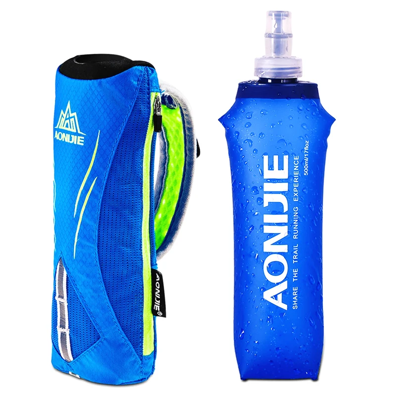 Running Hand-held Water Bottle Kettle Holder Wrist Storage Bag Hydration Pack Hydra Fuel Soft Flask Marathon Race