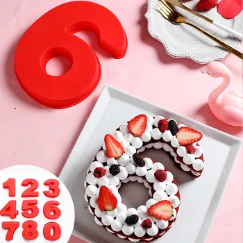 

Large Silicone Number Silicone Molds 0-9 Numbers Silicone Cake Mold Baking Mold Cake Decorating for Wedding Birthday Cake tools