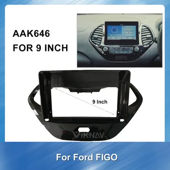 

2 Din Car DVD Player Frame 9 Inch Car Radio Fascia For Ford FIGO Panel Special Frame Mount Kit Installation Kit Frame ABS