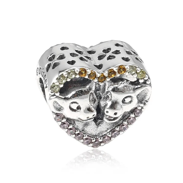 Оригинальные настоящие 925 серебряные бусины CharmThe Lion King Simba подвеска Подвески Fit Pandora браслет ожерелье DIY женские ювелирные изделия