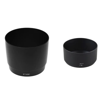 

1 Pcs Et-83C Dedicated Lens Hood for Canon Ef & 1 Pcs Hb-77 Lens Hood Lens Protector for Nikon Af-P Dx 70-300Mm