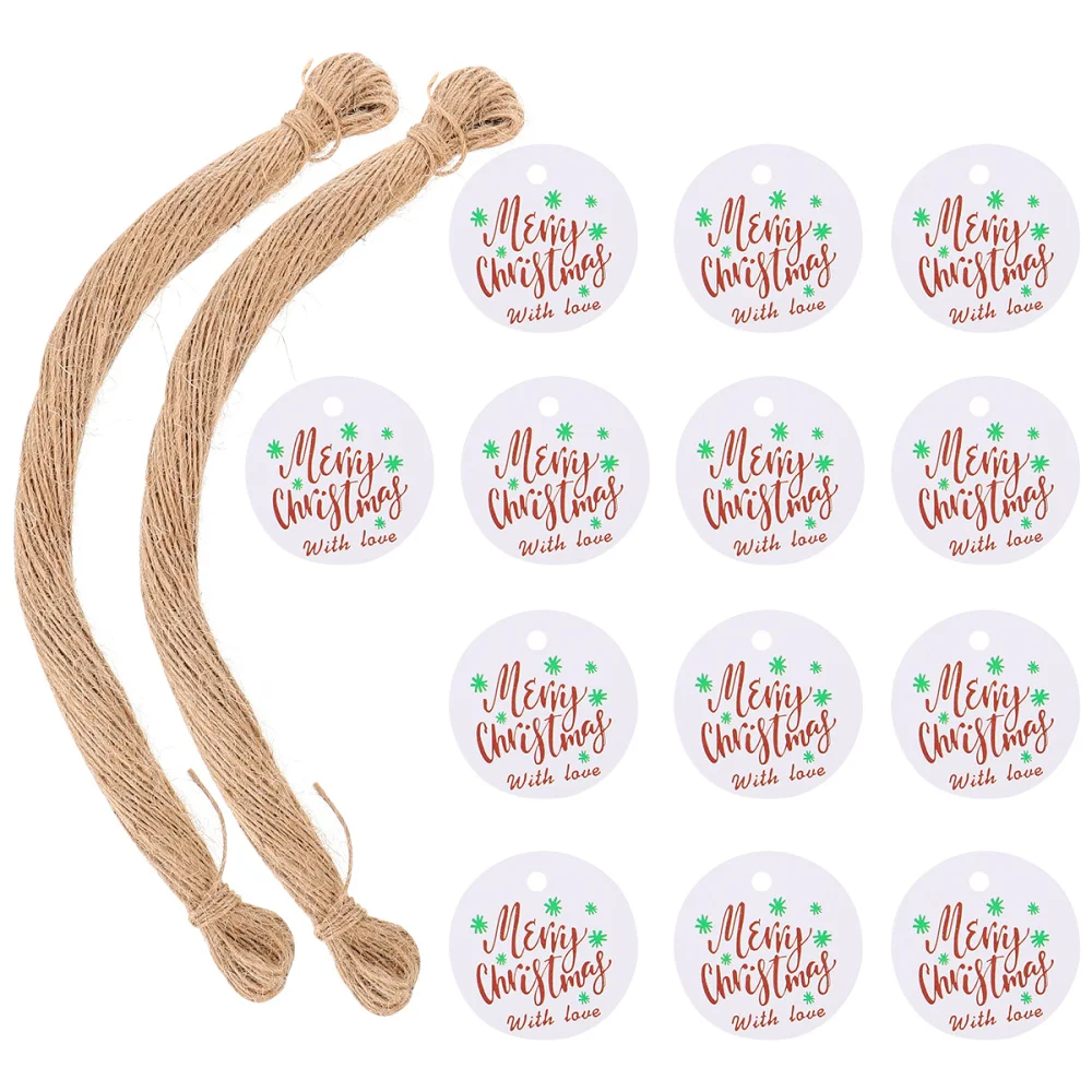 

Exquisite Christmas Tags Merry Christmas with Love Tags Round Kraft Paper Tags