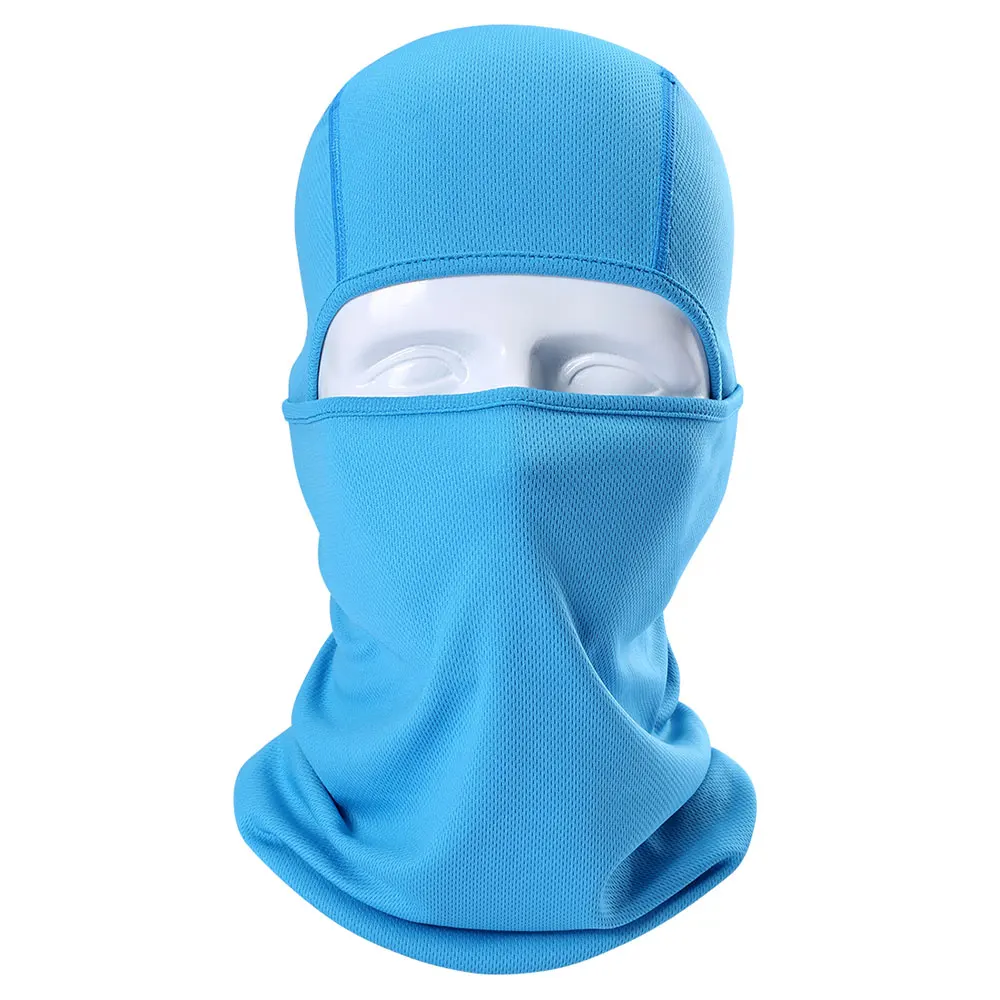 Тактическая дышащая маска для лица для мотокросса, мотогонок, сноуборда, рыбалки, байкера, Солнцезащитная маска, Балаклава, шапка, шапки для мужчин - Цвет: Sky Blue