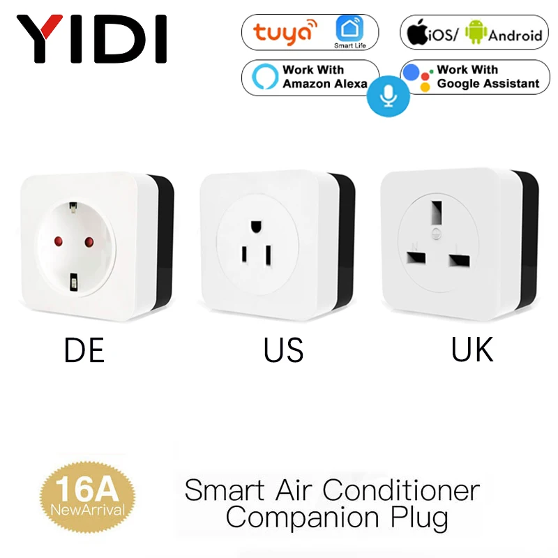 Alexa Compatible Smart Wall Socket Air Conditioner Companion Plug IR