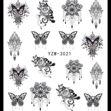 1 шт., водная наклейка для ногтей, перо, Ловец снов, дизайн для ногтей, художественная наклейка, слайдер, обертывание, декор для маникюра Кончиков Ногтей