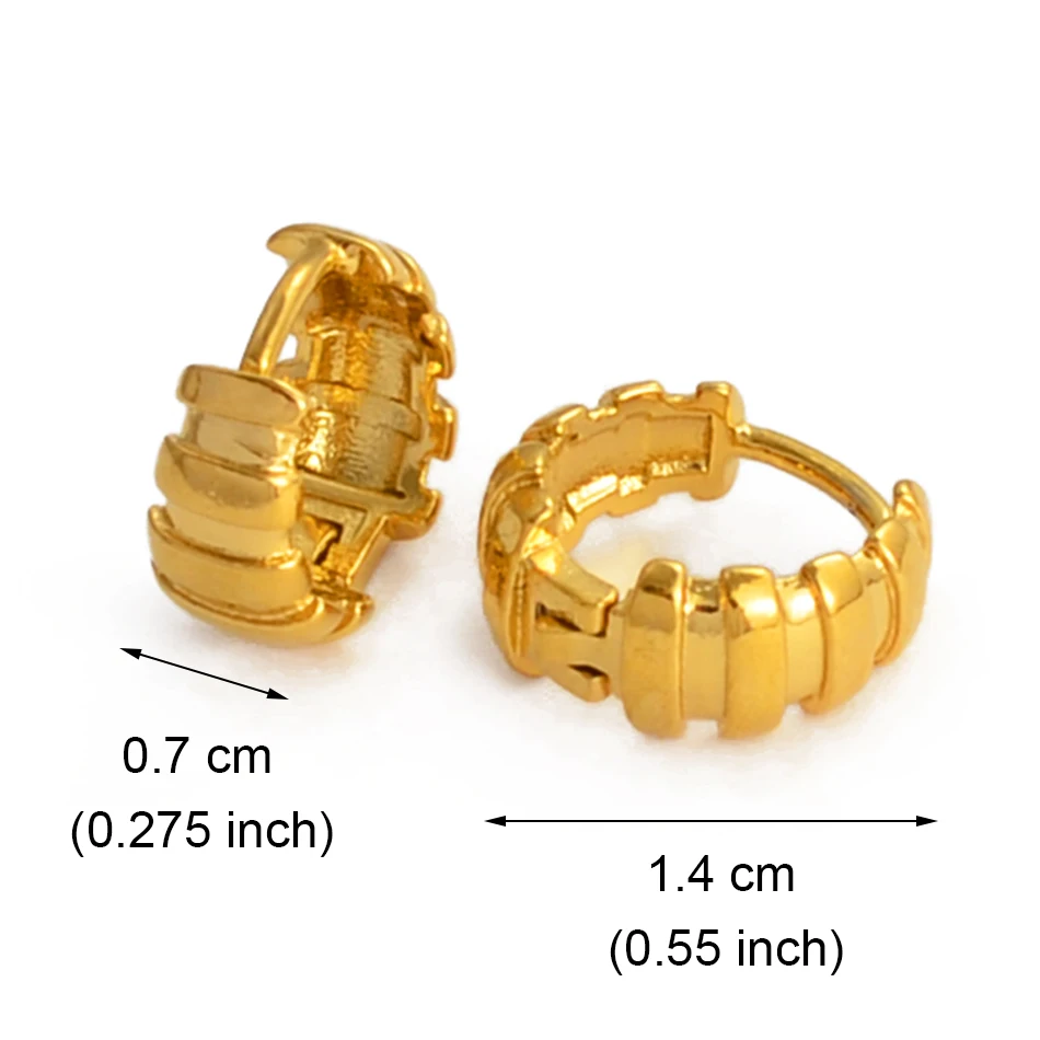 Anniyo Gold Color Small Stud Earrings Women Girl,Wholesale Prices Arab Africa Middle East Earrings Wedding Party Gift #121516